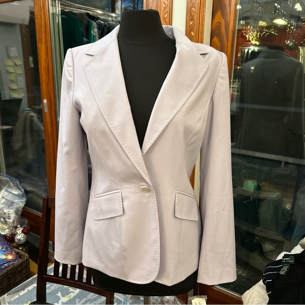 Sutton Studio Purple Blazer Tailored Fit Notched Lapels